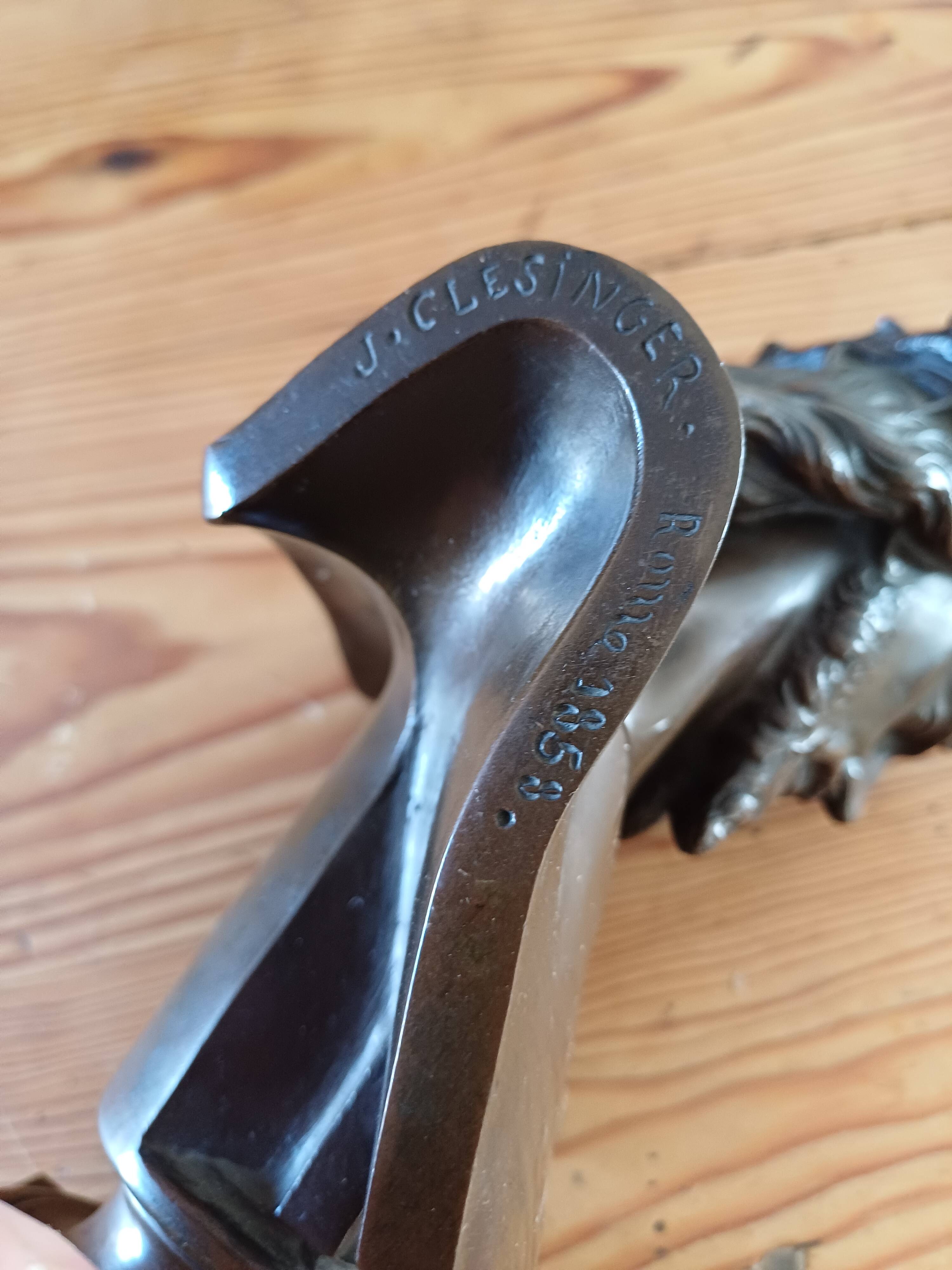 Bronze "Christ" by J.Clessinger Rome 1858 Barbedienne