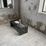 Coffee table year 80 Italian marble and glass