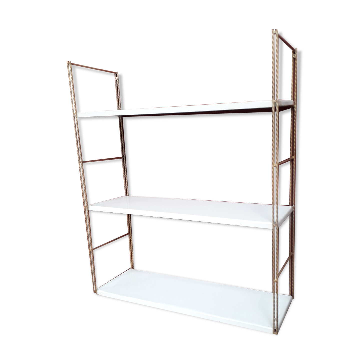 Golden Tomado shelf and white trays 1970