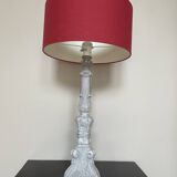 Shabby chic grey table lamp