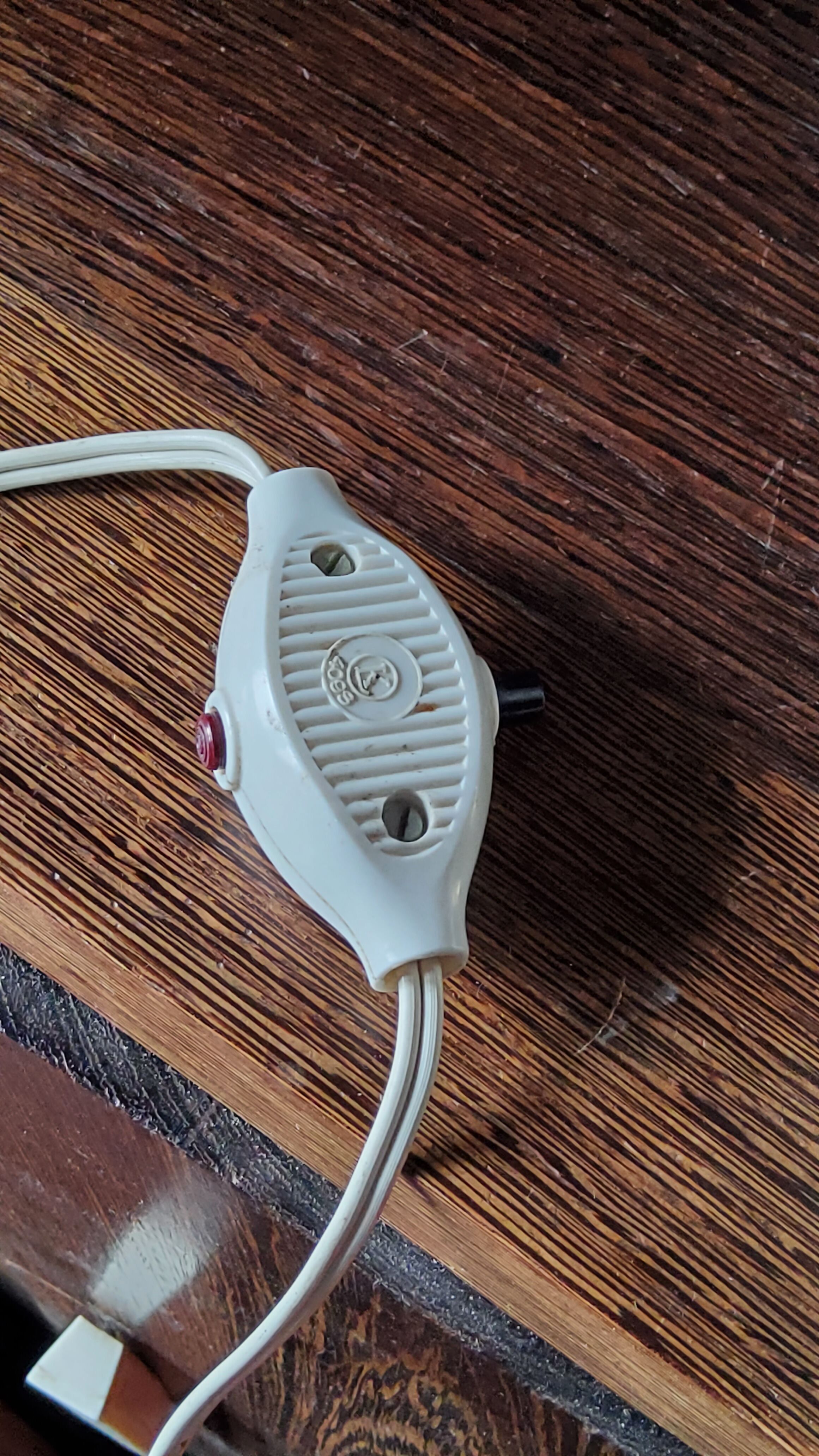 Vintage lamp of the 50s in white and golden opaline glass lampshade in red satin 75cm