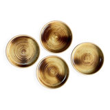 4 small stoneware plates