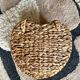 Banana leaf pan in the shape of a vintage heart