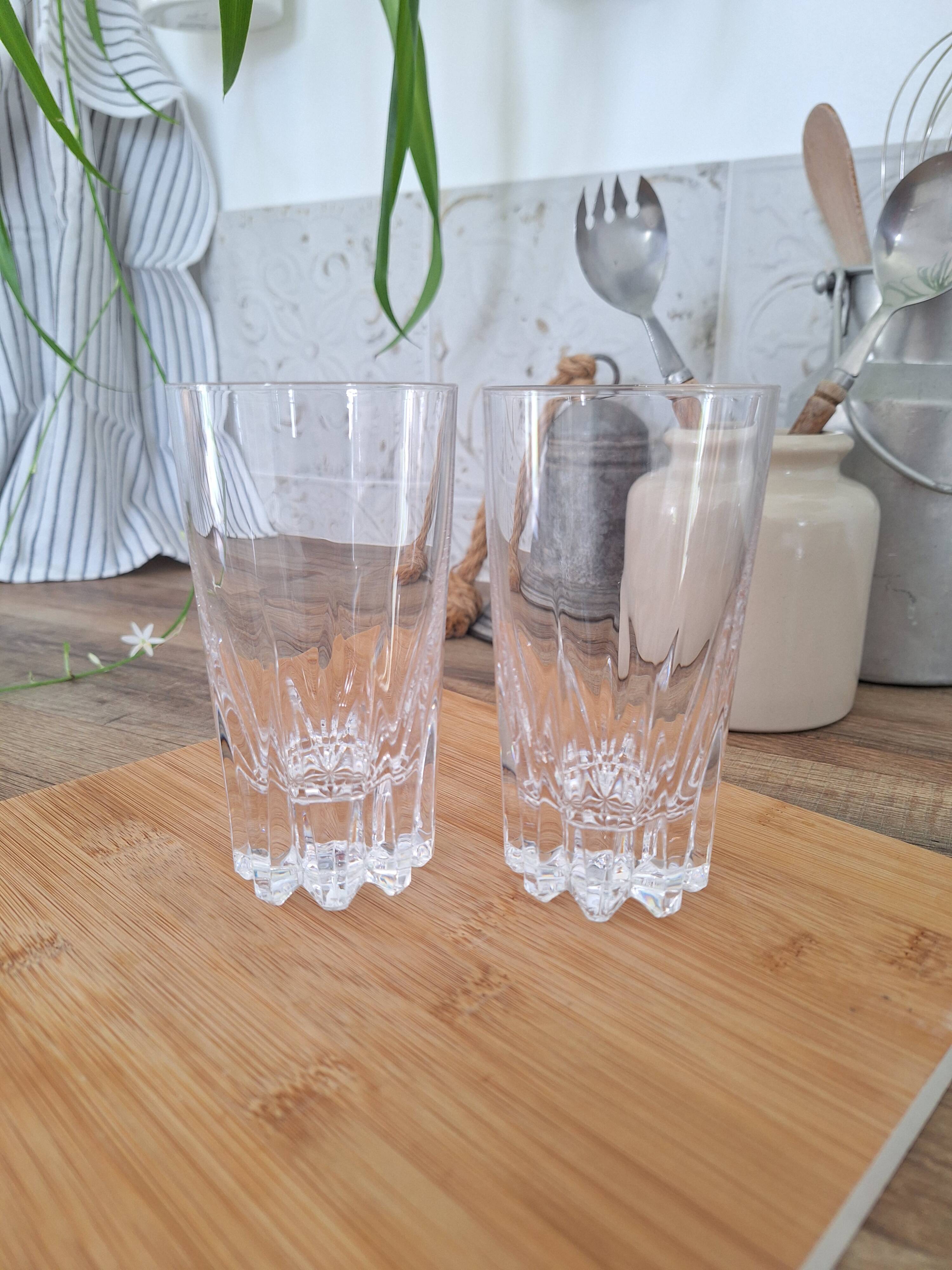Verres à eau ou apéritif vintage en cristal