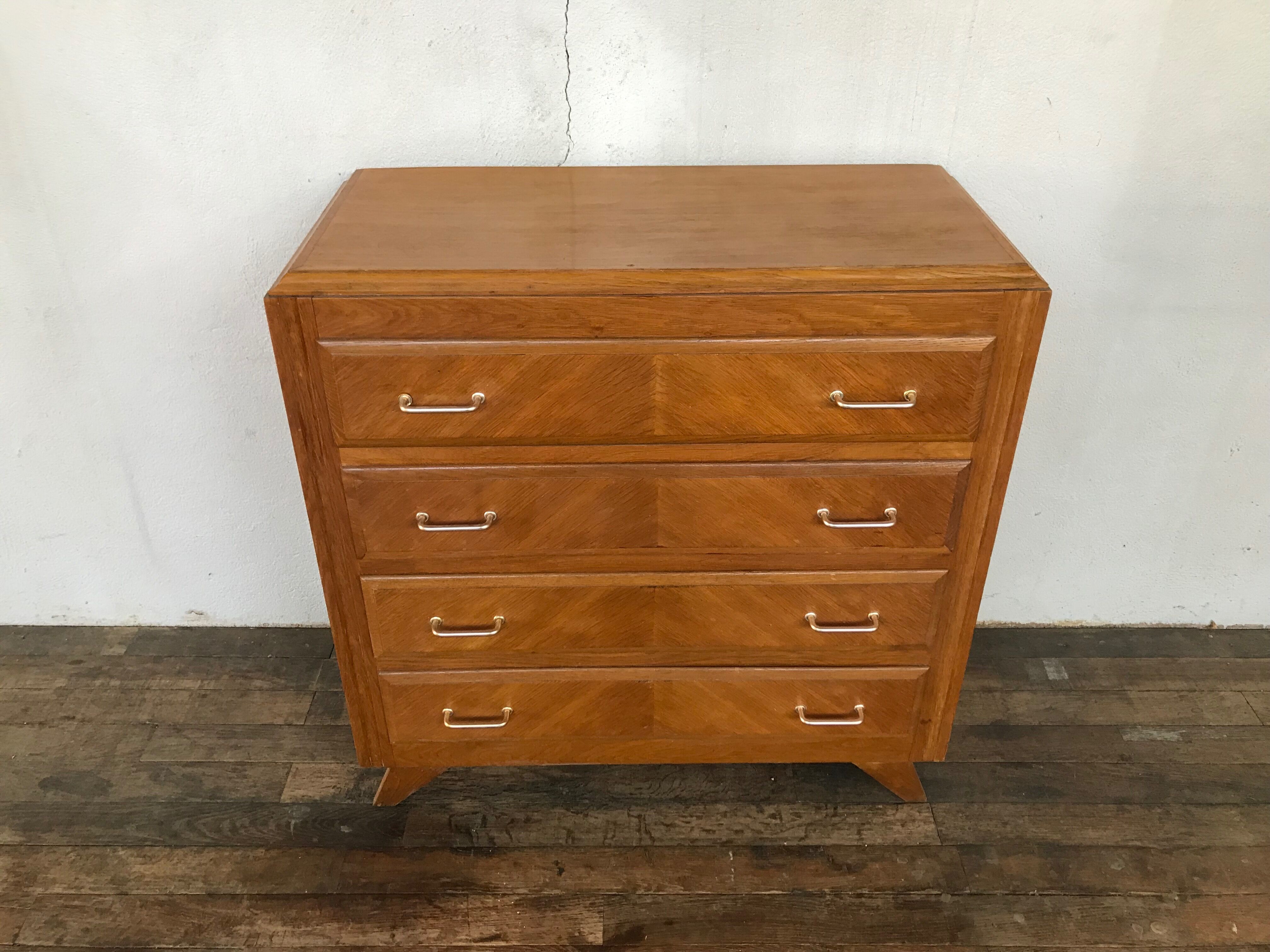 Vintage commodity in wooden feet compass clear oak 1950