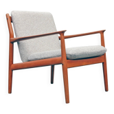 Fauteuil scandinave, Svend Age Eriksen, Glostrup Mobelfabrik, 1963