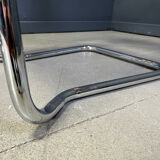 Set of 4 stackable vintage Marcel Breuer style armchairs, made in Italy, 1970s