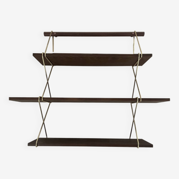 Bolia dark wood and brass shelf