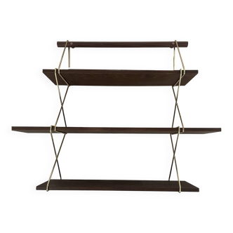 Bolia dark wood and brass shelf