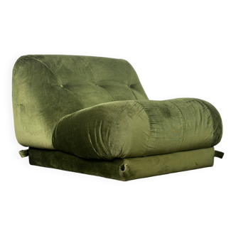 Fauteuil lounge Nuvolone vert foncé par Rino Maturi pour Mimo padova