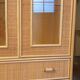 Rattan glass cabinet