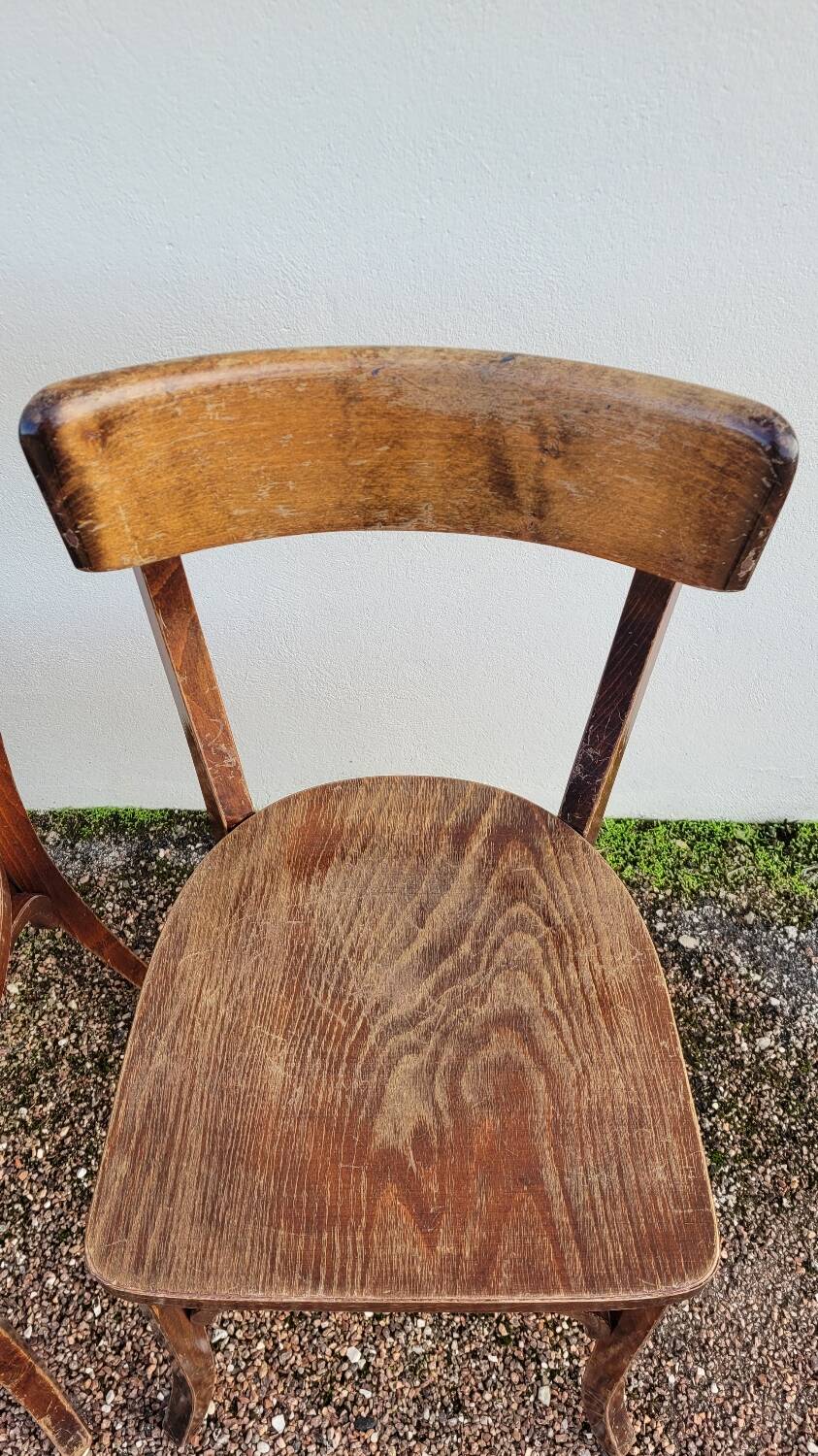 Series of 6 vintage restaurant bistro chairs - 1950s