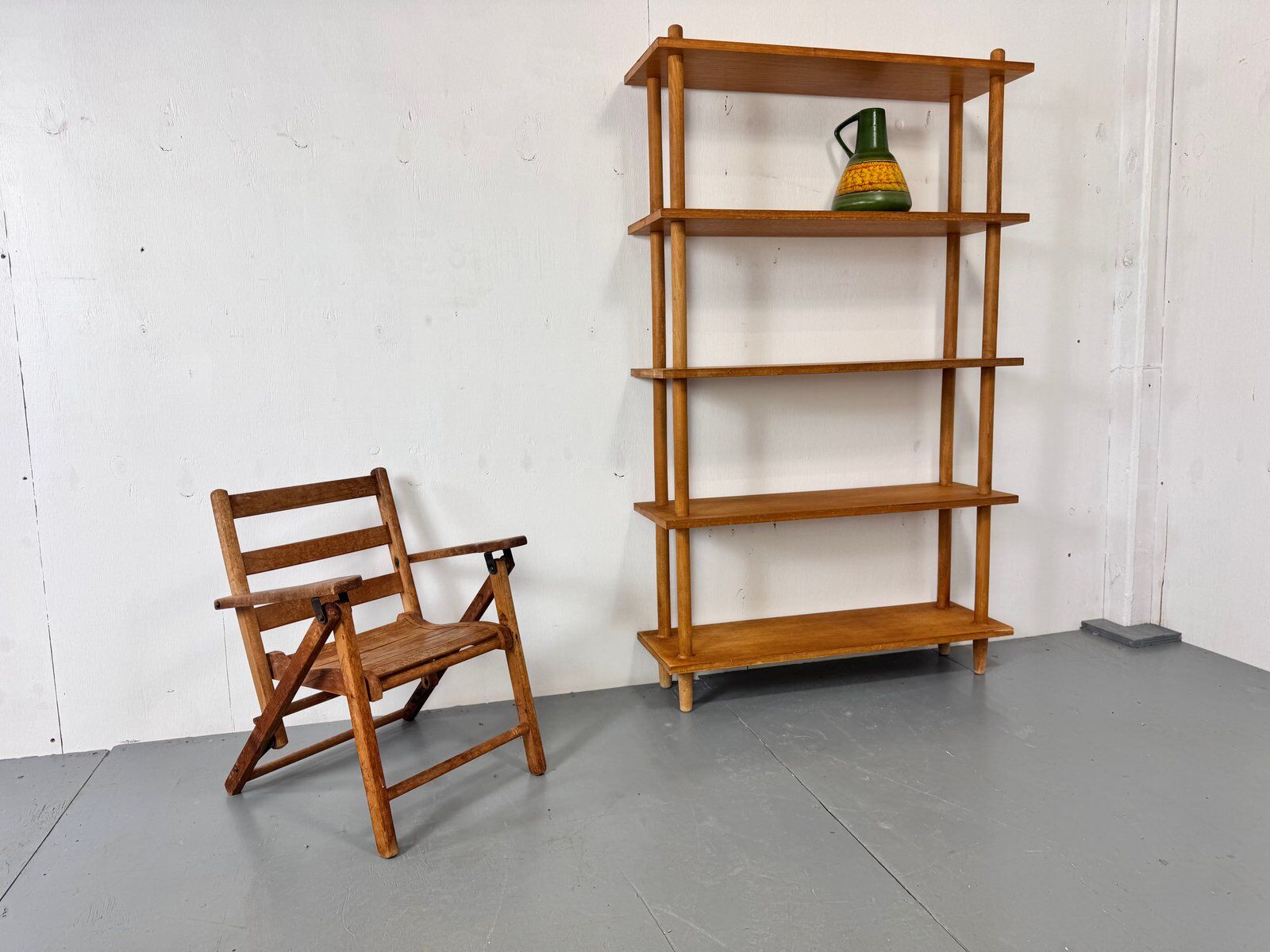 Mid-century wooden foldable children's chair, 1950s