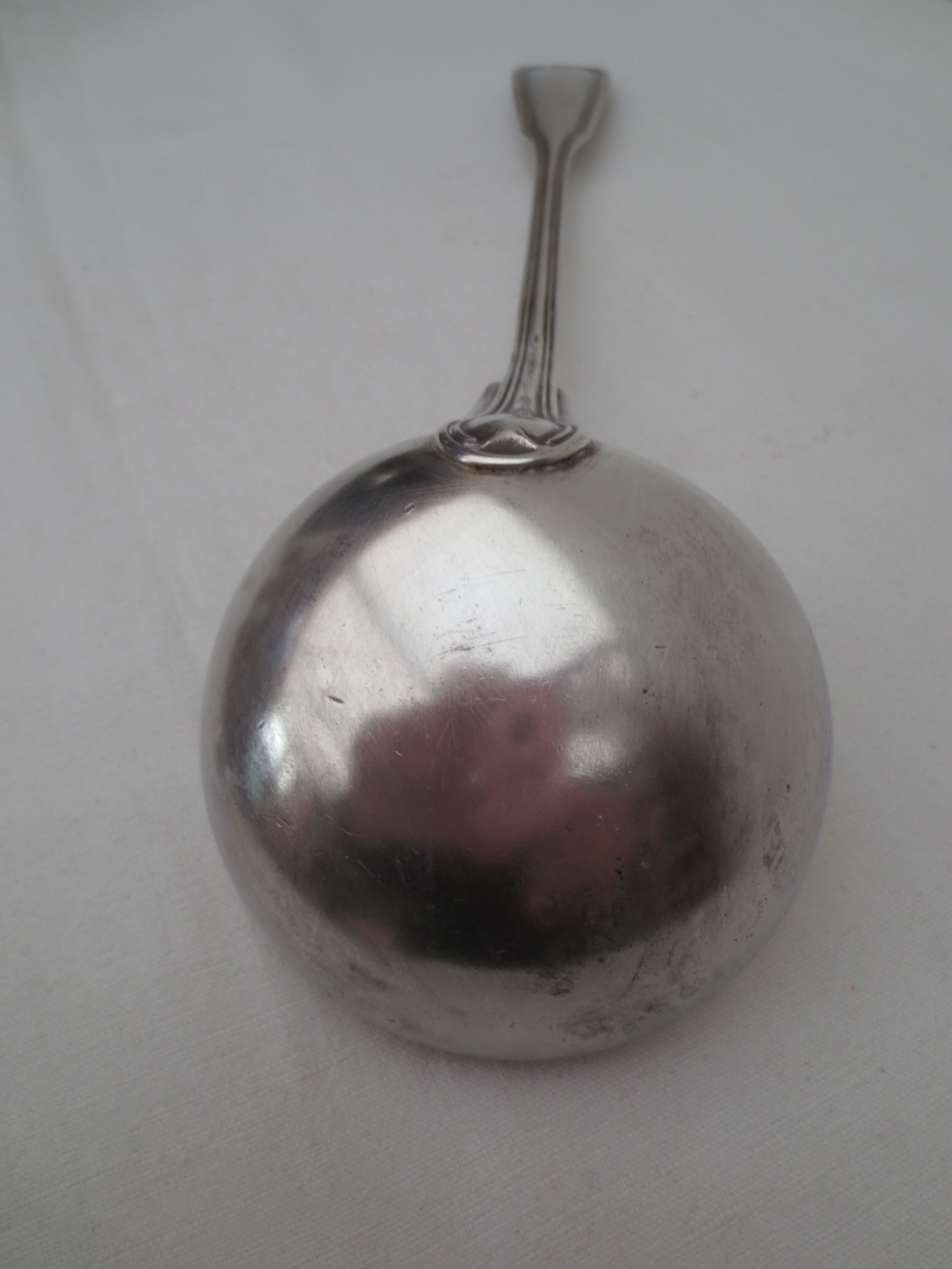 Old silver ladle classic decoration of 33cm