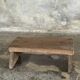 Small auxiliary stool in upcycled teak with a small hollow under the seat (3273)