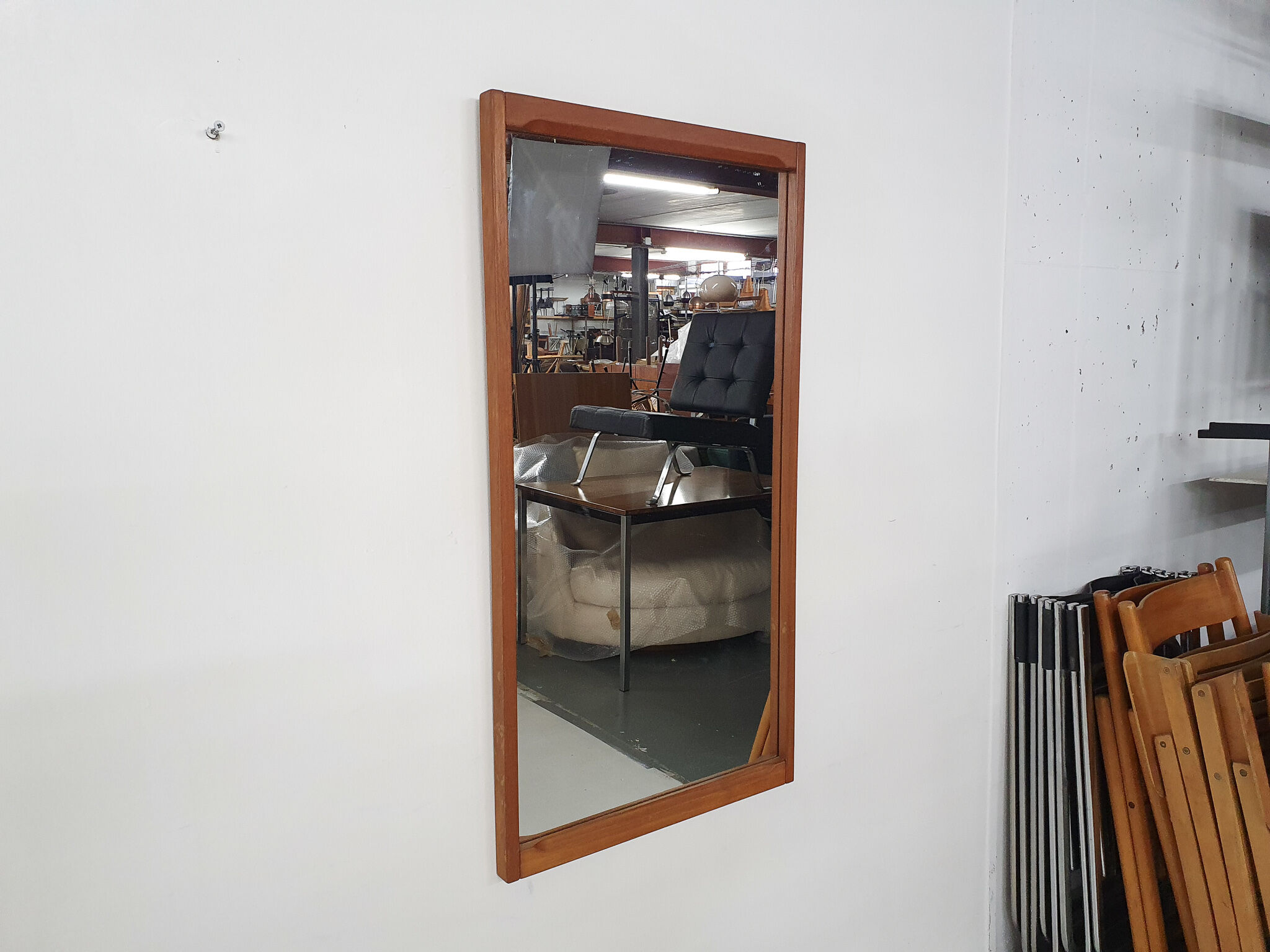 Teak mirror by Aksel Kjersgaard, Denmark 1960's