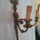 Double bronze wall light