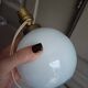 Opaline ball lamp Art Deco