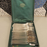 Coffret de 24 anciens couverts style art déco orfevrerie perrin paris