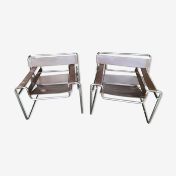 Pair of armchairs Wassily Gavina edition