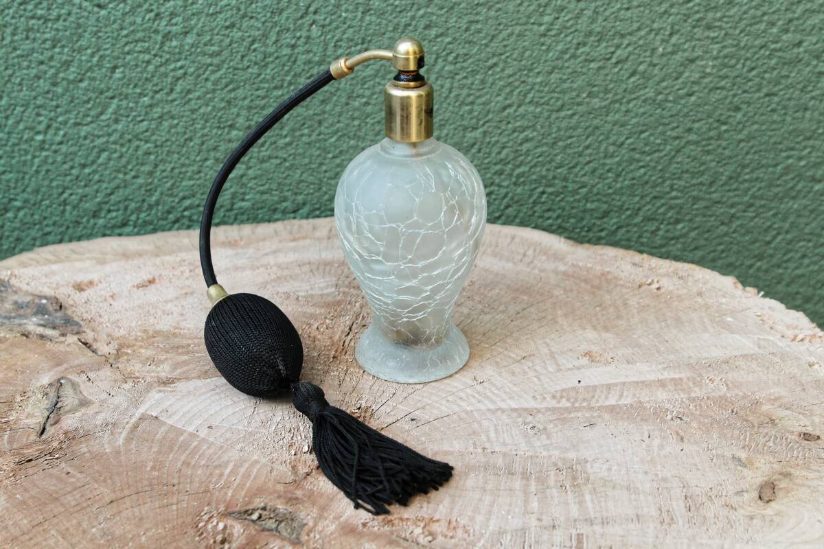 Set of 5 old glass perfume sprays