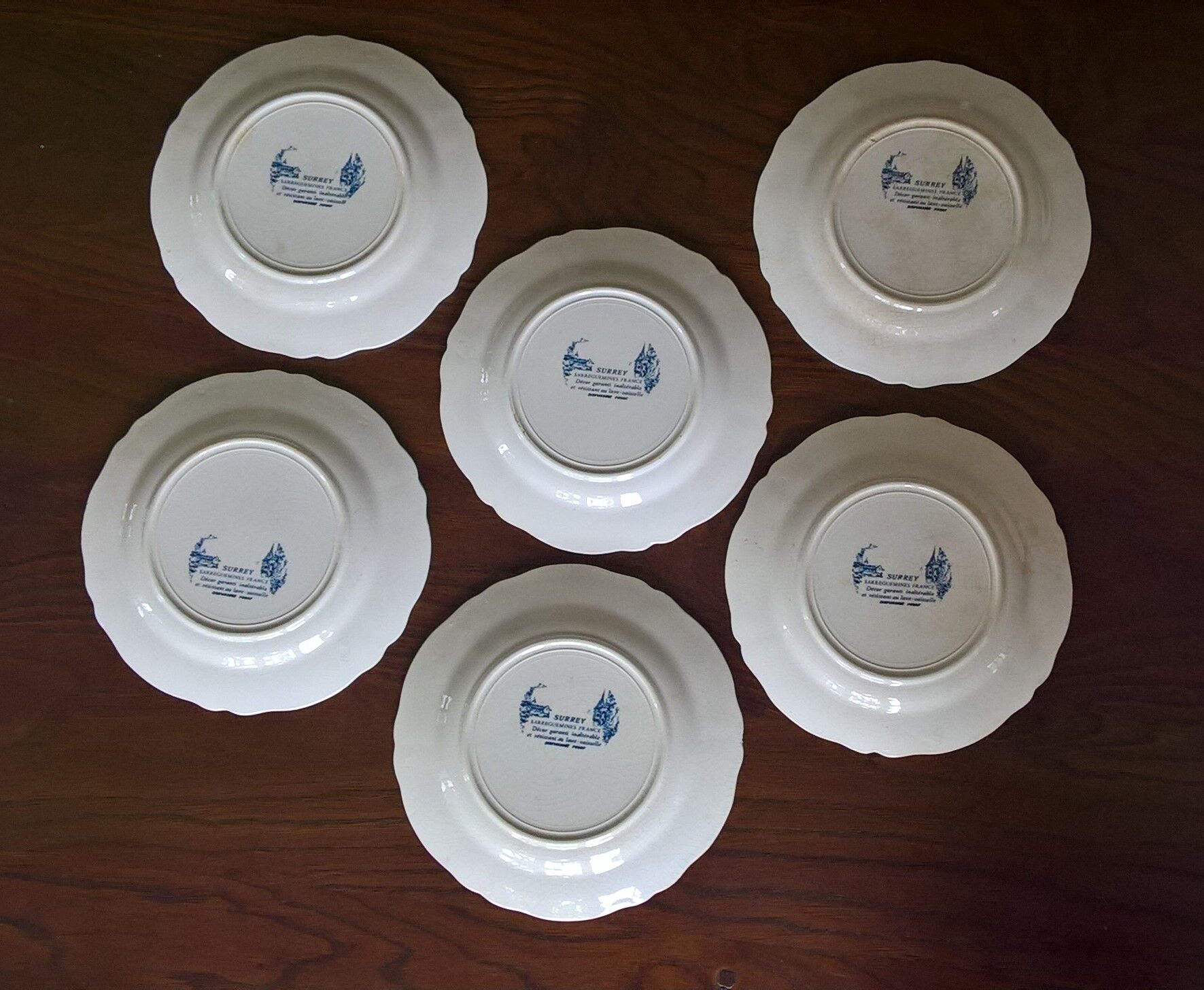 Six plates Surrey