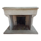 Stone fireplace