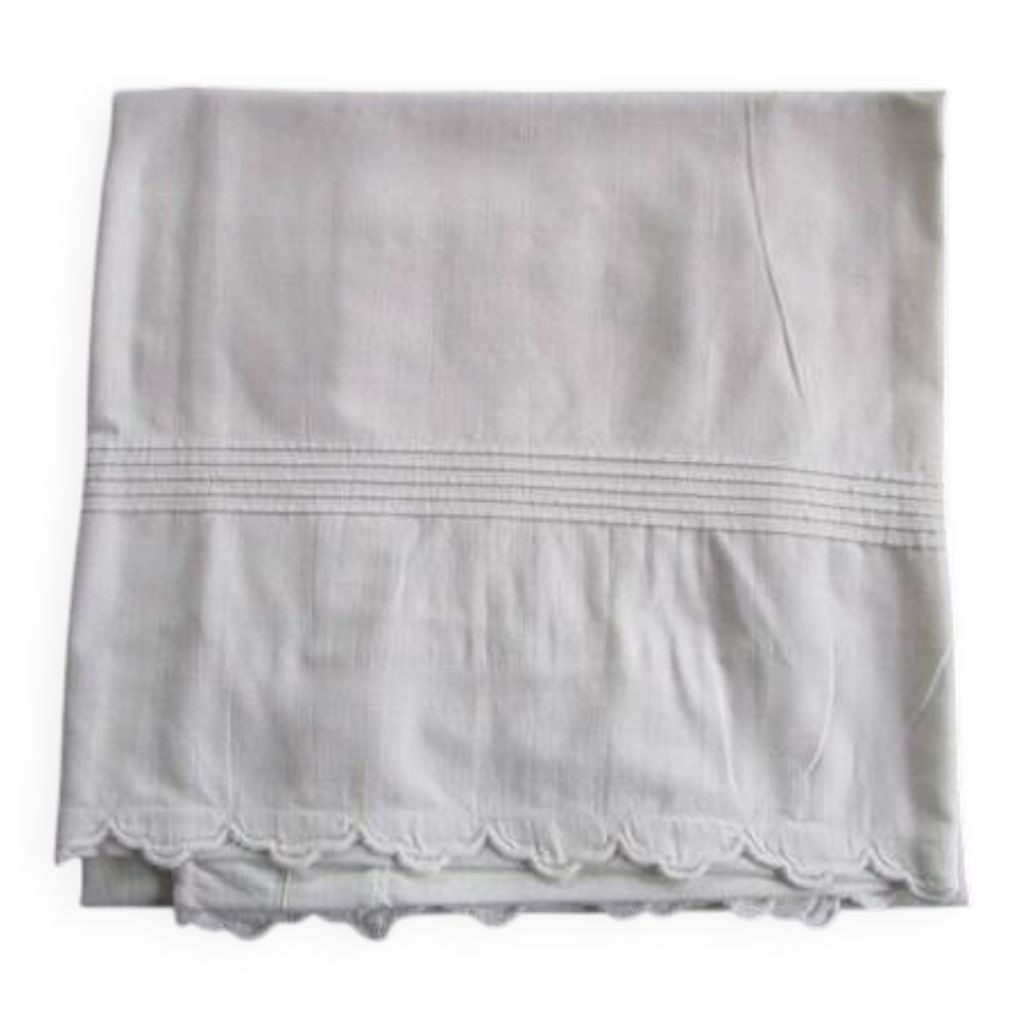 Antique embroidered pillowcase: 77x77cm