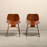 Charles & Ray Eames Early restored DCW Walnut Plywood Chair, Herman Miller