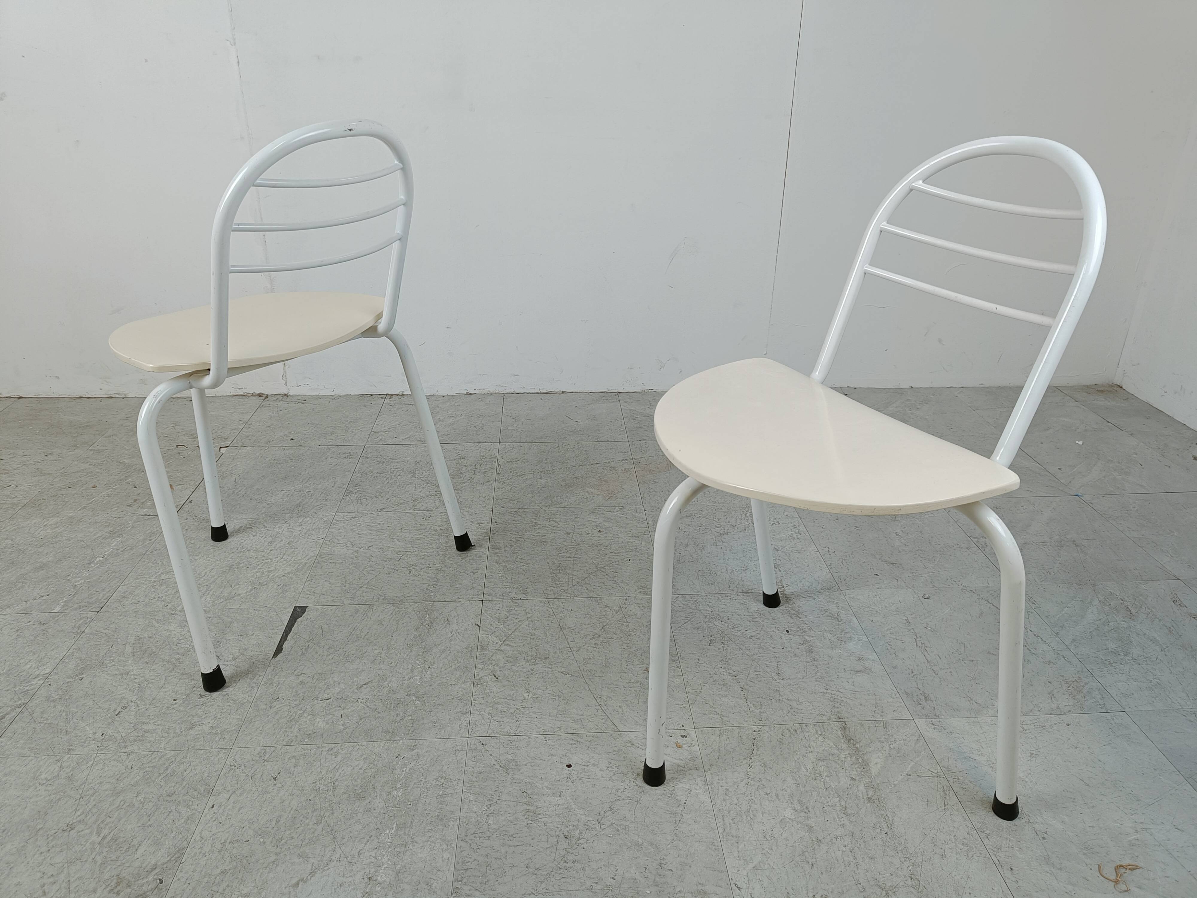 Postmodern tripod dining chairs, 1980s