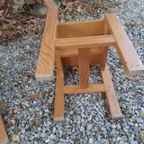 Set of two regain wooden chairs by roland haeuster, for les arcs selection charlottes perriand
