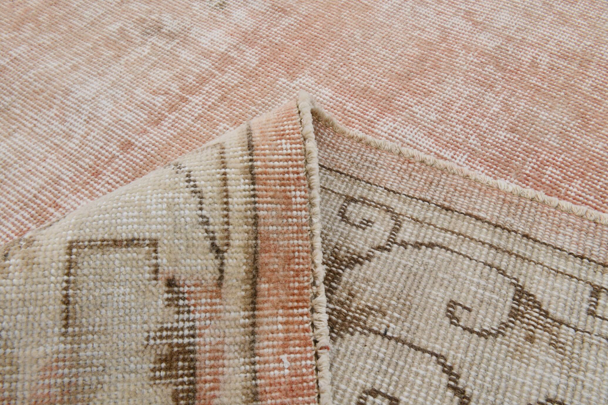 7x10 Pale Red & Beige Large Turkish Area Rug, 210x306Cm