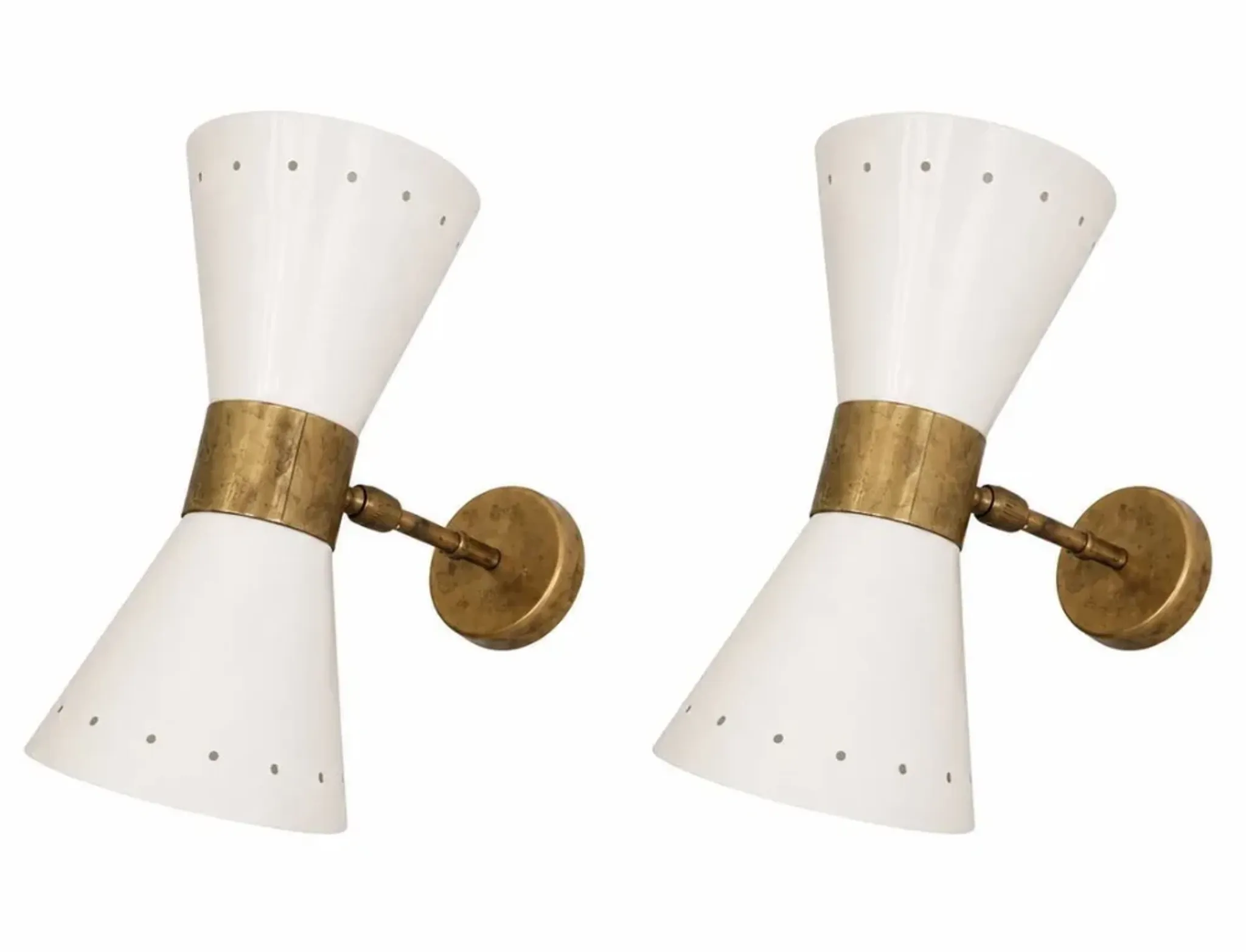 Pair of wall sconces in the style of the 1950s Pair of wall sconces