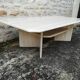 Travertine coffee table