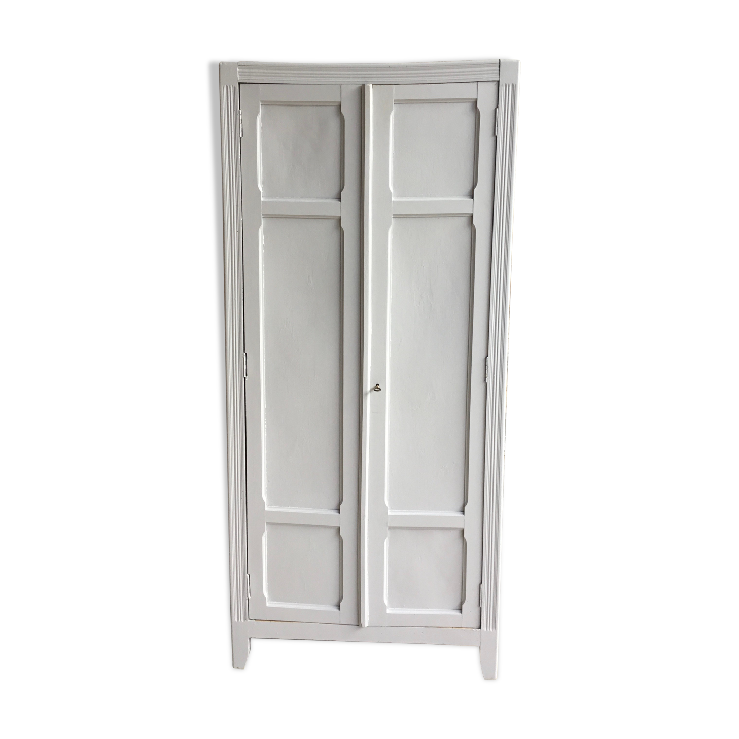 Paris wardrobe 2 doors pearl grey - vintage - 1950