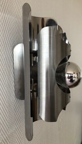 Wall lamp chrome space age 70's