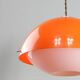 Italian space age orange plexiglass pendant lamp, 1970s