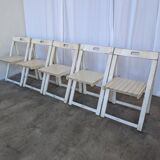 Set of 5 Vintage TRIESTE Foldable Chair by Aldo Jacober, 1970s Mid-Century