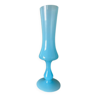 Blue opaline vase