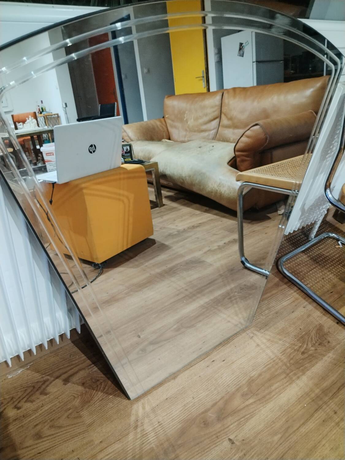 Beveled rearview mirror, 1980s