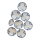 Lot 6 flat plates, 1 dish, 1 Ceranord Saint Amand Vintage 1950s dish
