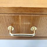 Beech and Durmast Wall-Mounted Console Table, Italy