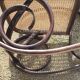 Rocking chair wood and canage seventies