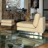 Vintage armchair and ottoman "California" Jacques Charpentier, "Flat" edition, France 1970