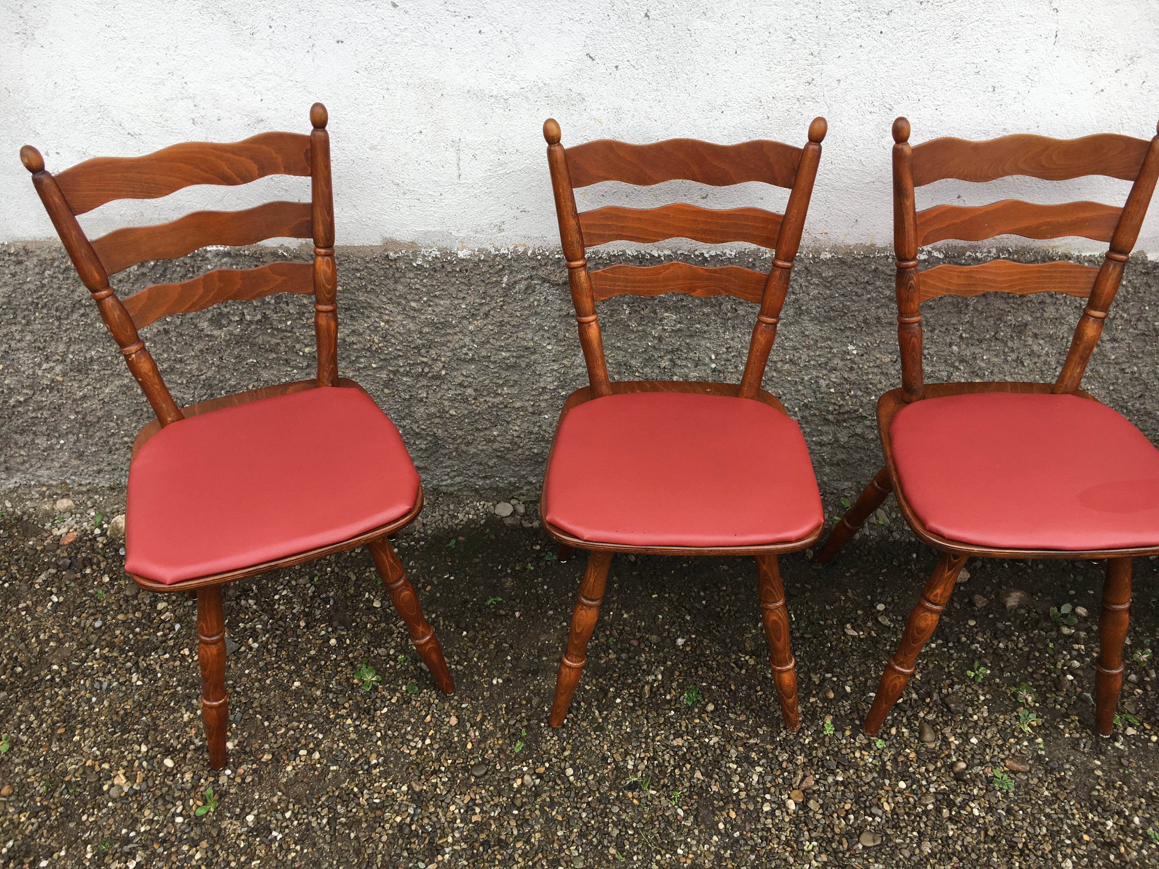 Bistro chairs vintage Scandinavian brasserie colorful galette - 1950 1960