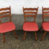 Bistro chairs vintage Scandinavian brasserie colorful galette - 1950 1960
