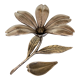 Metal flower ashtray 70s