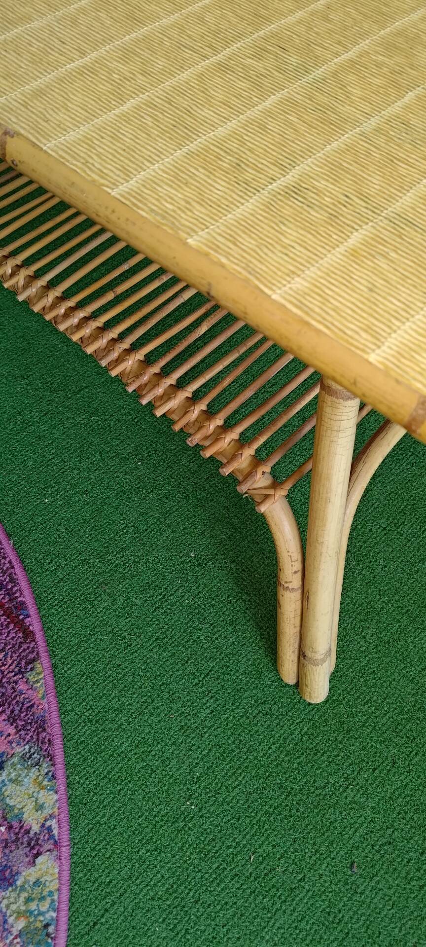 Bamboo rattan coffee table