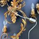 Pair of Golden Florentine Wall Lights 1950s 1960s Hollywood Regency 7 Lights