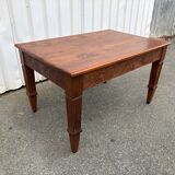 Art Deco table sculpted in solid wood